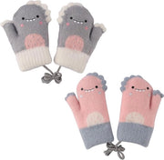 Due paia di calze da neonato, calze da bambino, calze da bambina, calze a maglia, calze a maglia calde per bambini da 2-4 anni, ragazzi e ragazze, grigio, rosa
