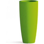 Vaso alto moderno di design Ø40 H90 in polimero verde resistente per interno ed esterno - Made in Italy - Monacis