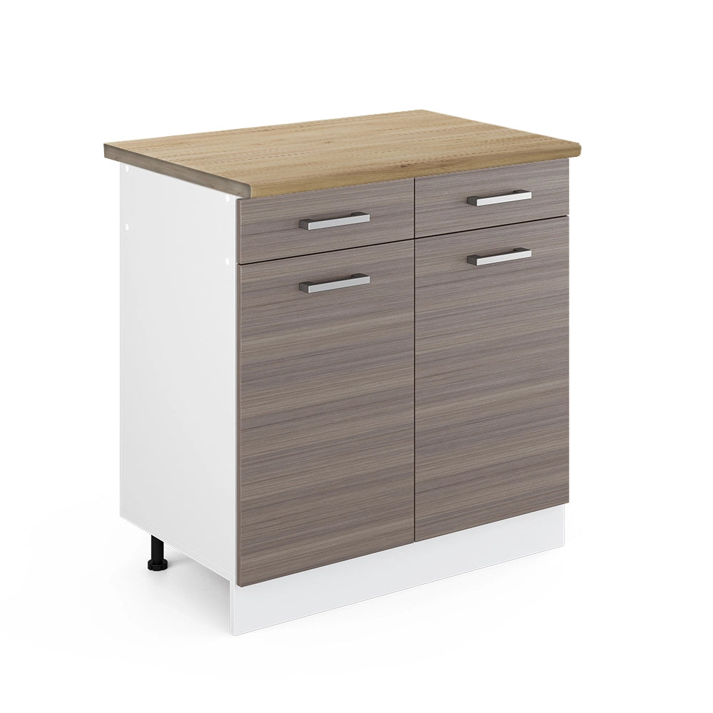 Vicco Mobiletto base per cucina Grigio 80 cm , PL Rovere