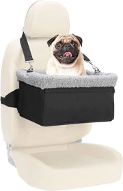Sedile per cani per piccoli cani, sedile per cani trasformabile con supporto metallico, sedile per cani, cesta per cani per sedile passeggero dietro.