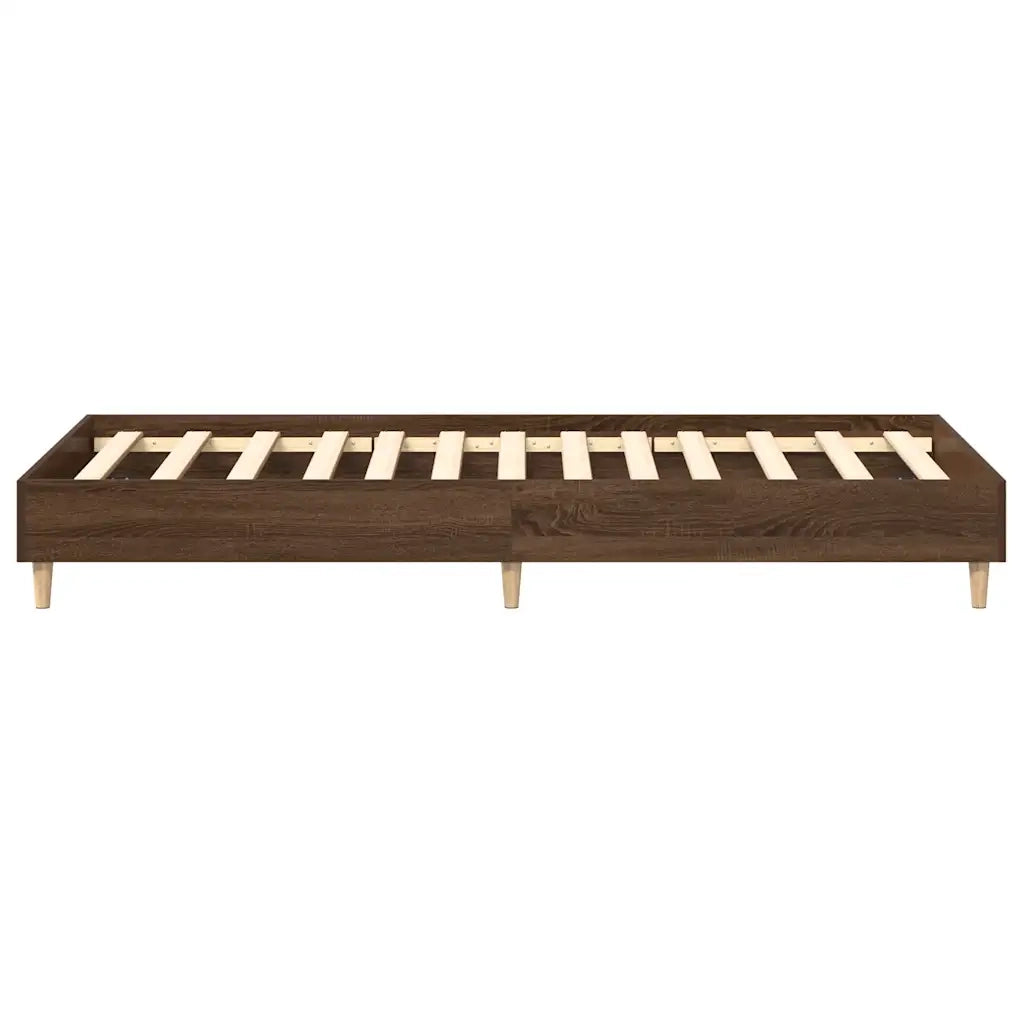 vidaXL Giroletto senza Materasso Rovere Marrone 90x190cm in Truciolato