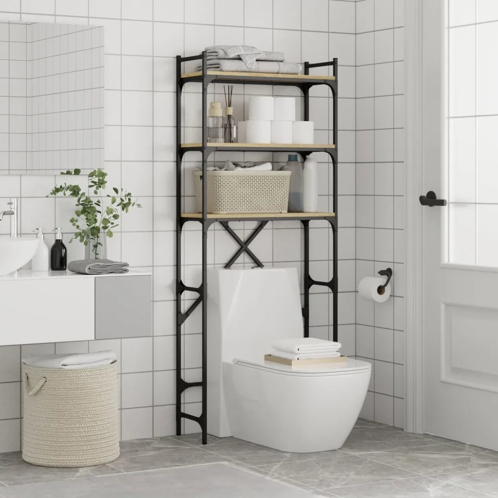 Scaffale per Lavatrice Rovere Sonoma 67x25x163 cm Multistrato 838984