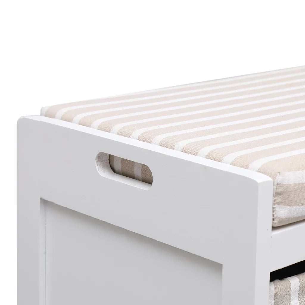 Panca da Ingresso 70x33,5x45 cm in Legno di Paulownia cod mxl 49149