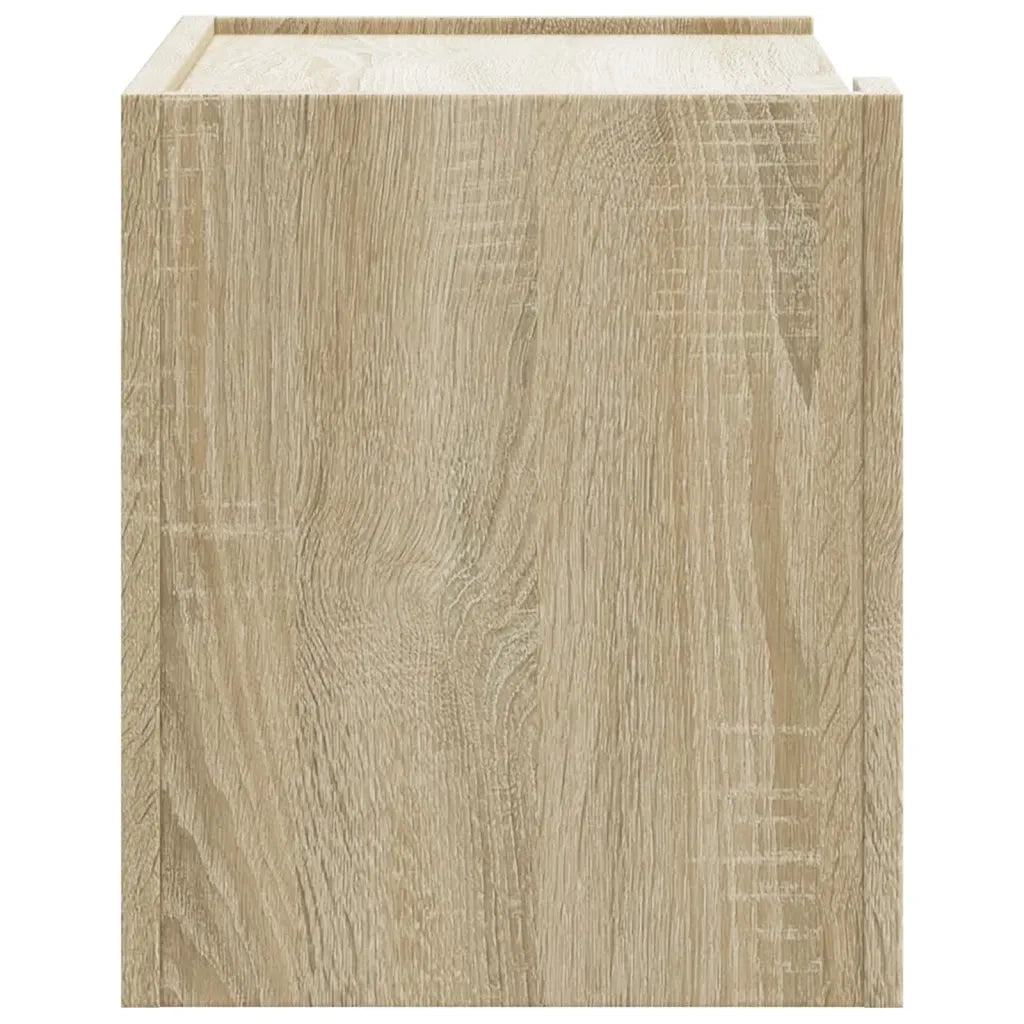 Comodini a Muro 2 pz-Set di 2 Tavolino da notte Rovere Sonoma 45x30x35 cm 384546