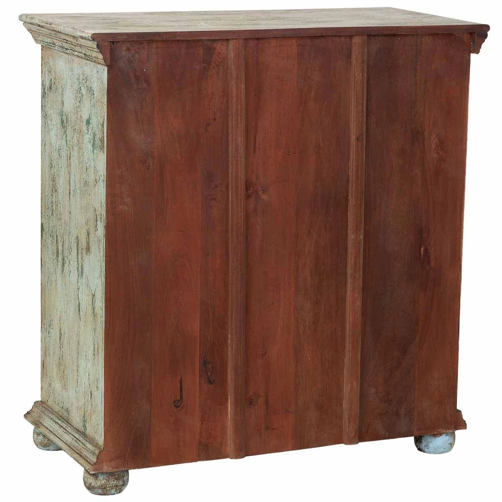 Aparador de madera verde 90x40x90