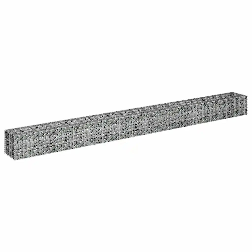 Gabbione Fioriere | Cassetta per fiori | Letto Rialzato in Acciaio Zincato 360x30x30 cm