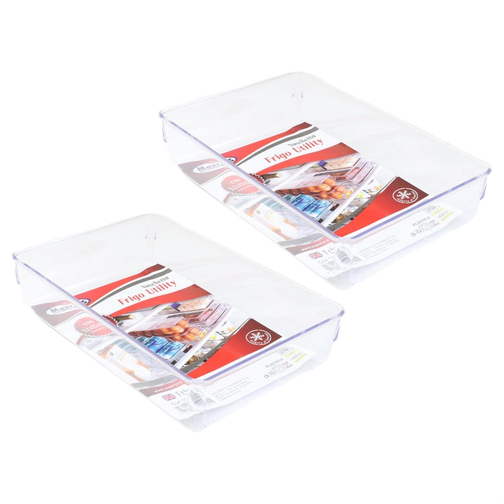 KIT SET 2 PZ MAURY'S VASCHETTA CONTENITORE PER FRIGORIFERO 23 X 15 X H5 CM