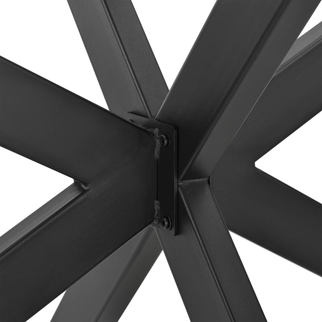 Gamba Centrale 'Oberau' per Tavolo Fai da Te 98 x 58 x 43 cm Acciaio Nero [en.casa]