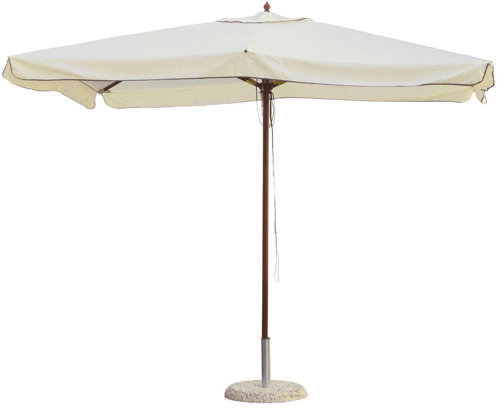 Ombrellone da Giardino 2x3 m Palo Ø48 mm in Legno Morel Ecrù