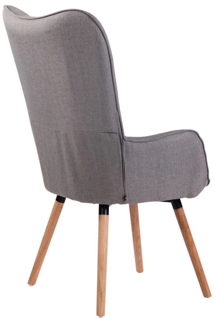 Poltrona lounge Ashford in tessuto grigio,natura