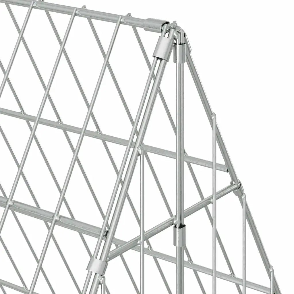 Gabbia per Conigli Argento 650 x 100 x 85 cm Acciaio zincato