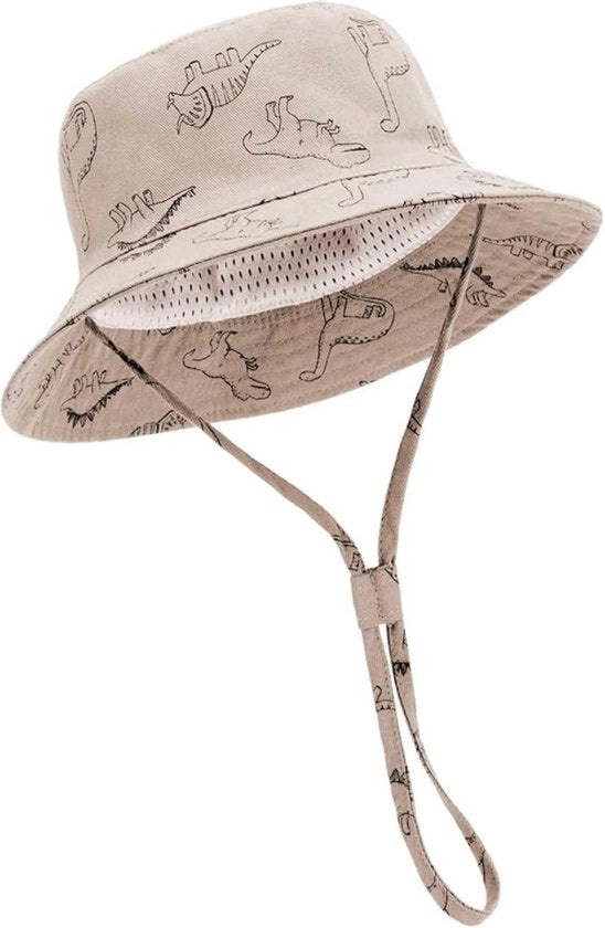 Cappello per bambini in cotone - 46 cm protezione solare per bambini - cappello per animali - unisex - cappello per pescatori estivi - cappello per bambini primavera e estate con stampa cartoon - cappello per bambini regolabile con elastico