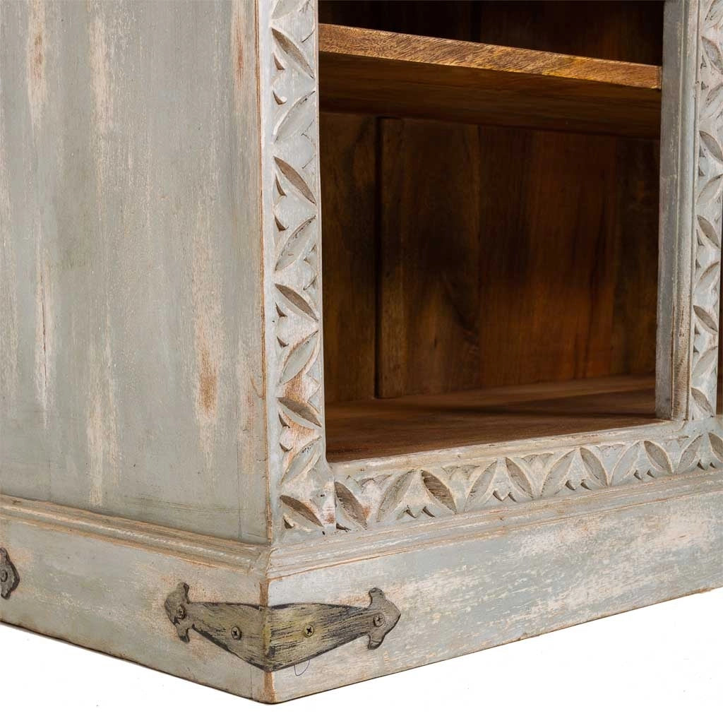 Credenza in legno bianco 132x40x96
