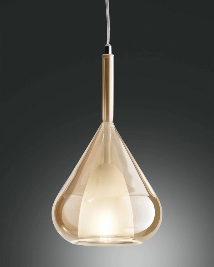 EDISON 3481-50-125 VETRO AMBRA COMPLETO DI CAVO X KIT LUCI SENZA BASE DI ATTACCO