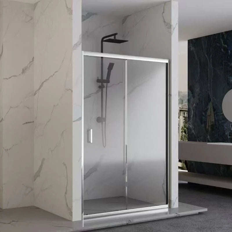 Porta Scorrevole 118-122x190h 6mm Cromato - Imperia