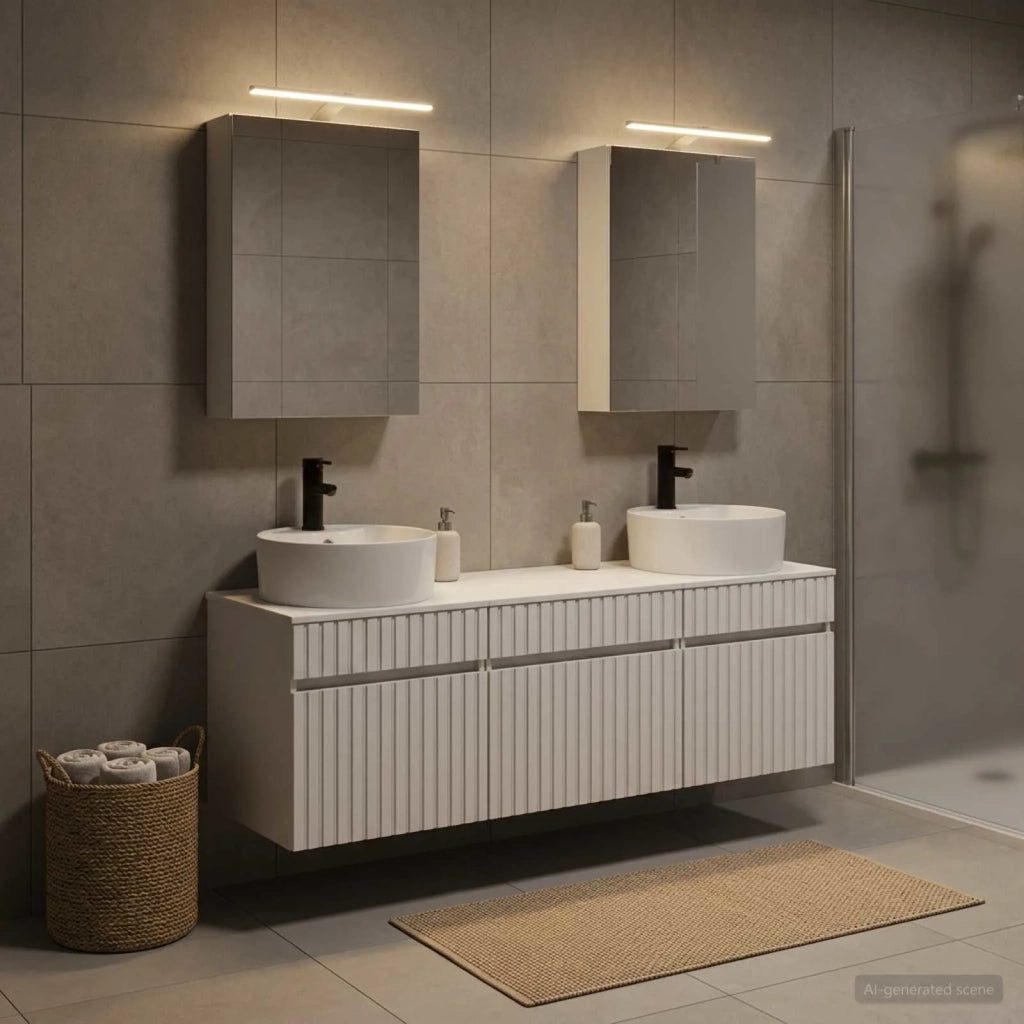 Set di Armadi da Bagno 5 pcs Bianco 50 x 14,5 x 70 cm 3406591