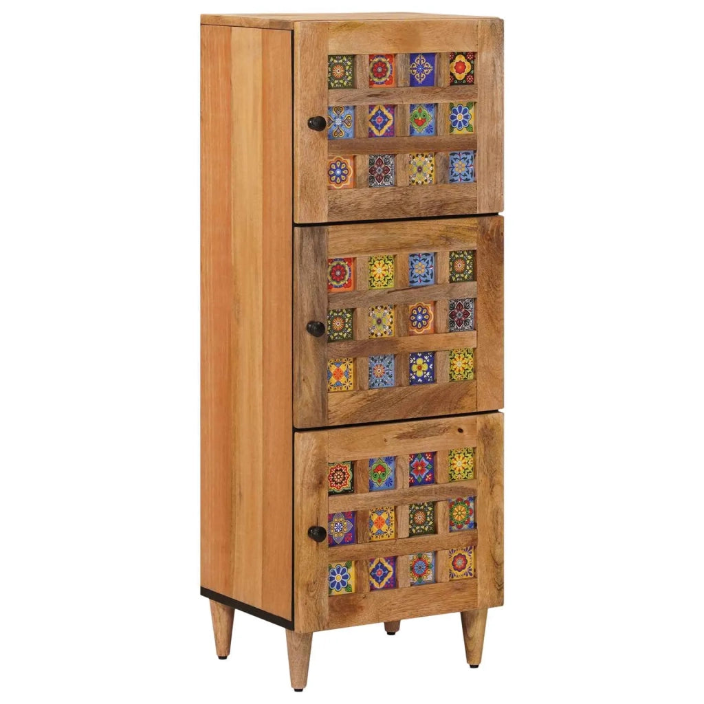 Credenza Naturale 40 x 33 x 110 cm Legno di mango massello 4018289