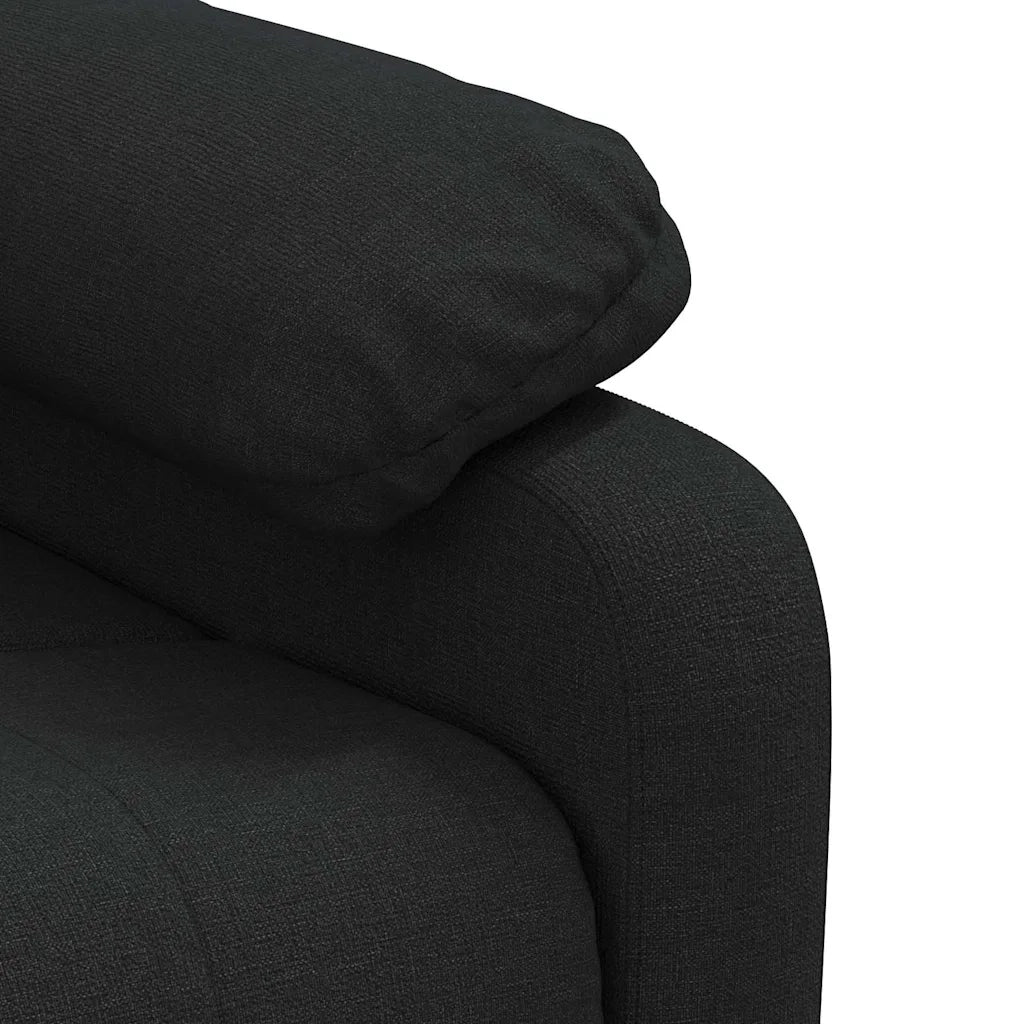 Poltrona Massaggiante | Sedia Relax Reclinabile Nera in Tessuto