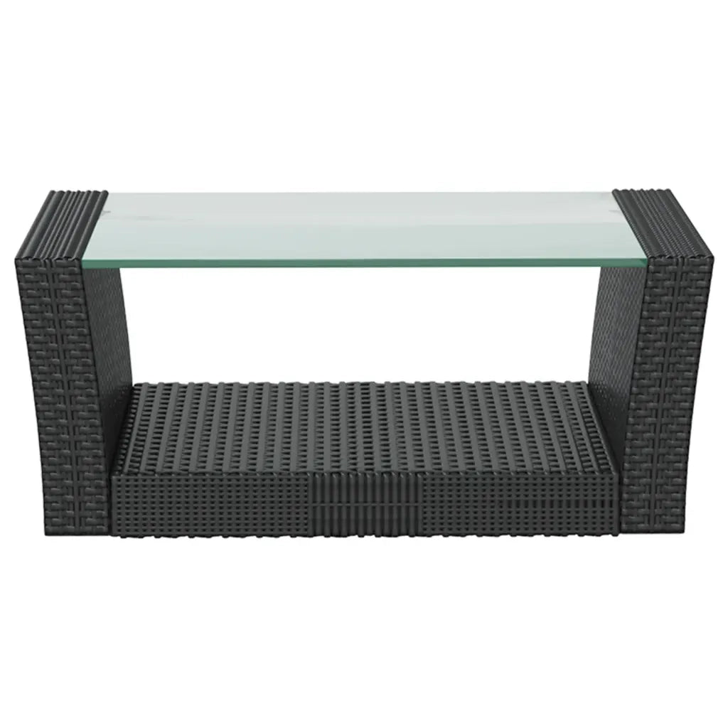 Set Divani da Giardino 8 pz con Cuscini in Polyrattan Nero 3095941