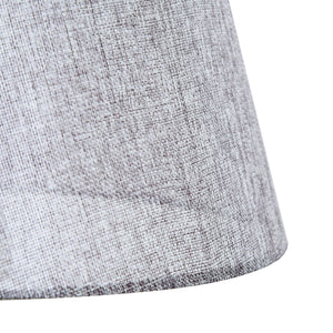 Lampada da Terra in Legno con 3 Ripiani e Paralume in Tessuto 45x45x148 cm  Grigio