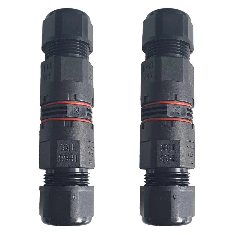 2 Connettori Veloce IP68 Forma I Manicotto Collegamento Cavo Esterno 3P 100x30mm