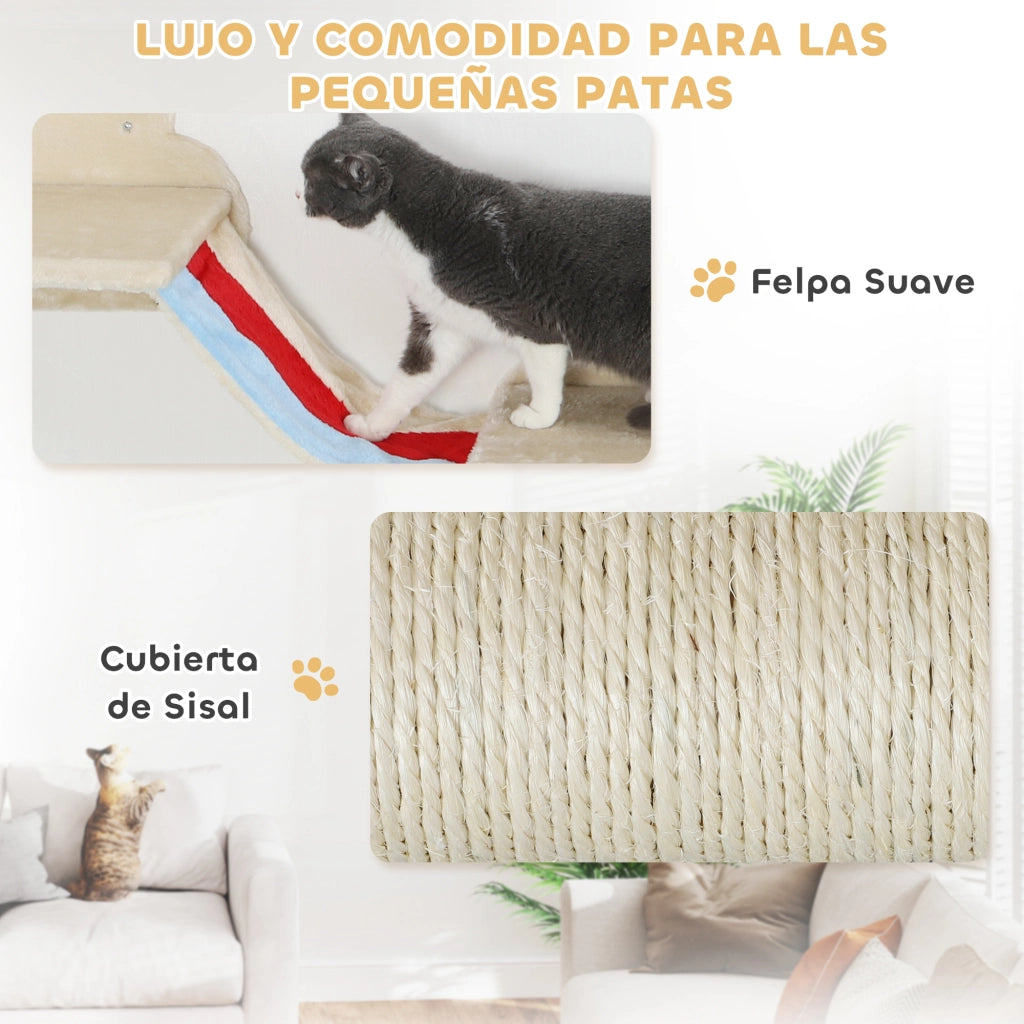 Gioco per Gatti con Piattaforme e Tiragraffi ¨C zephmum ¨C Beige