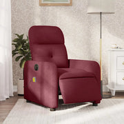 Poltrona Massaggiante Reclinabile Elettrica Rosso Vino Tessutocod mxl 116752