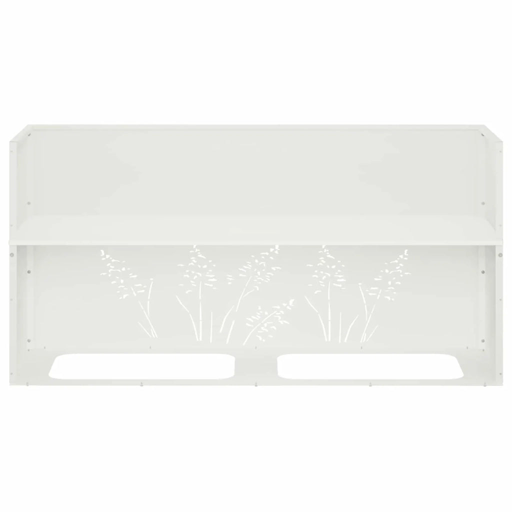 Vaso da giardino 2 pz Bianco 100 x 30 x 49 cm 8005865