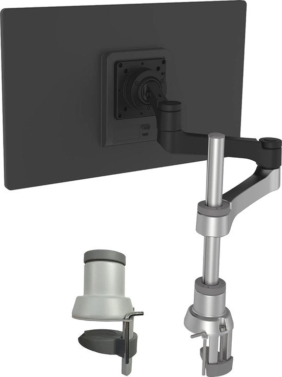 Braccio di Regolazione per Monitor per Scrivania - Supporto Ergonomico VESA per Schermi fino a 8 kg - 100% Circolare