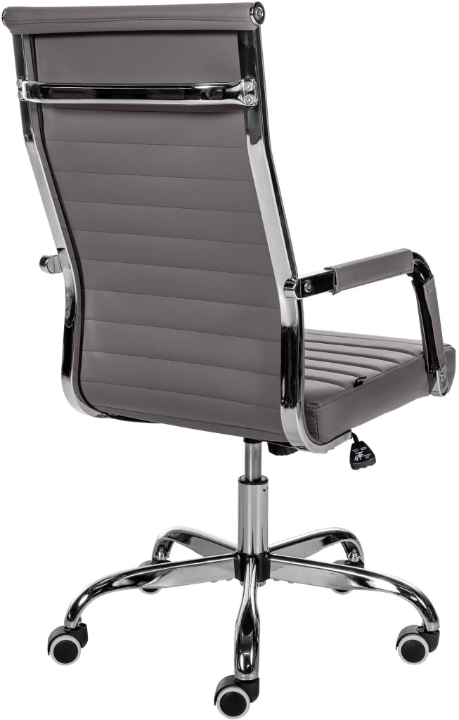 Sedia Da ufficio Amadora grigio,Finta pelle