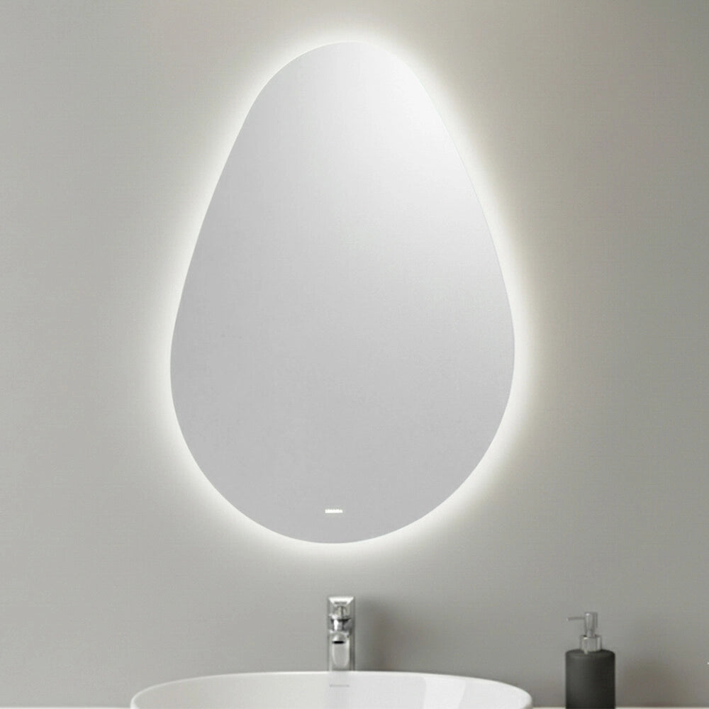 Specchio bagno ovale 61x83 retroilluminato con pellicola anti rottura