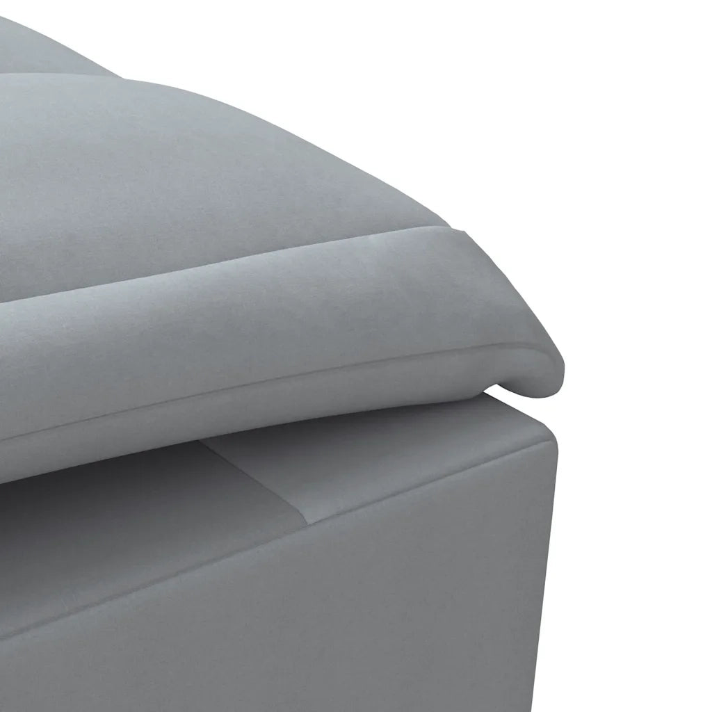 Chaise Longue Massaggi Cuscino a Rullo Grigio Chiaro in Tessuto CFW9771073