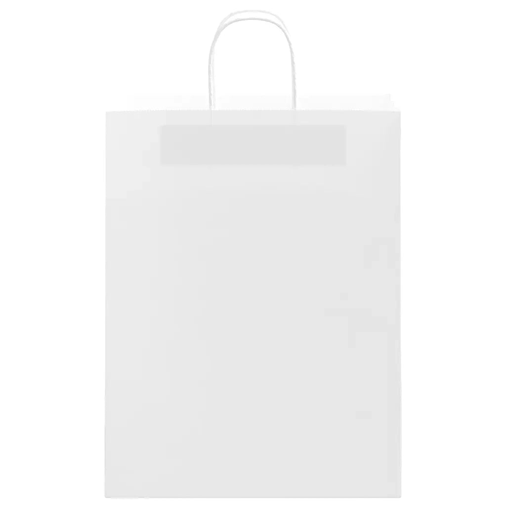 Sacchetti di Carta 250 pz con Manici Bianchi 32x12x42 cm