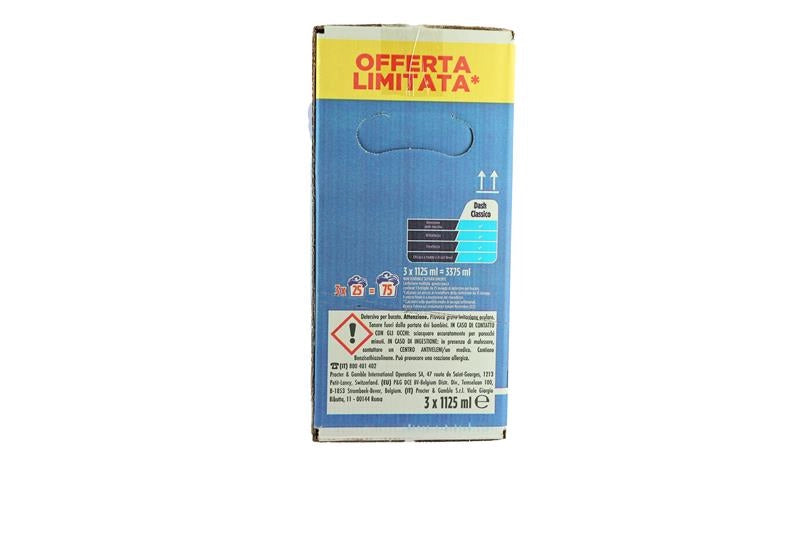 DASH LIQUIDO LAVATRICE TRIPACCO 25 LAVAGGI X3 CLASSICO
