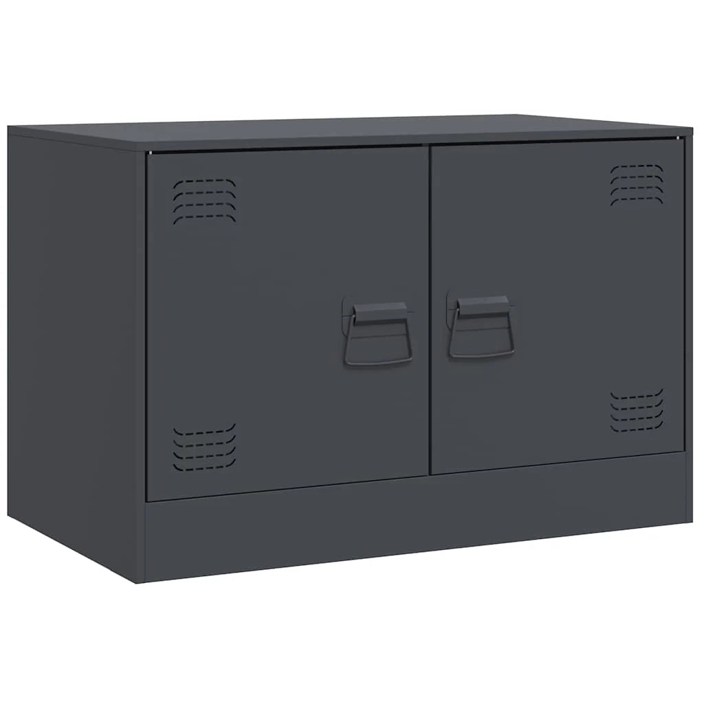 Mobile TV multimediale scaffale TV credenza mobile TV sala da pranzo soggiorno camera da letto 2 pezzi antracite 67 x 39 x 44 cm acciaio antracite 02_0028568