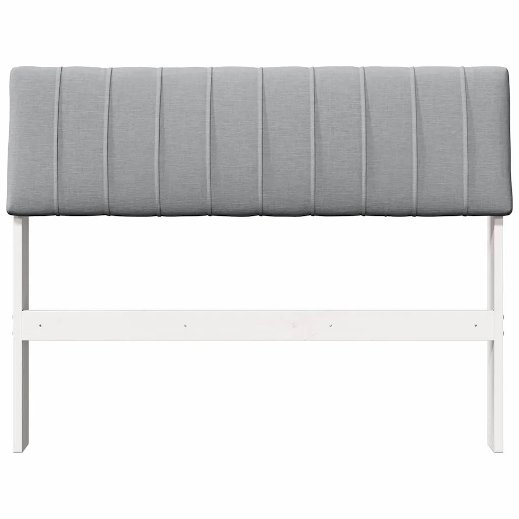 Testiera imbottita Grigio chiaro 100 cm Pino massello 879248