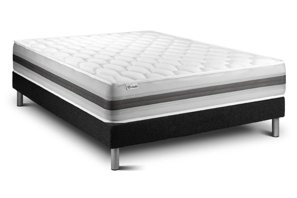 Letto con materasso VITAL SPRING RECOVER 135 x 200 cm Rete Kit Nero