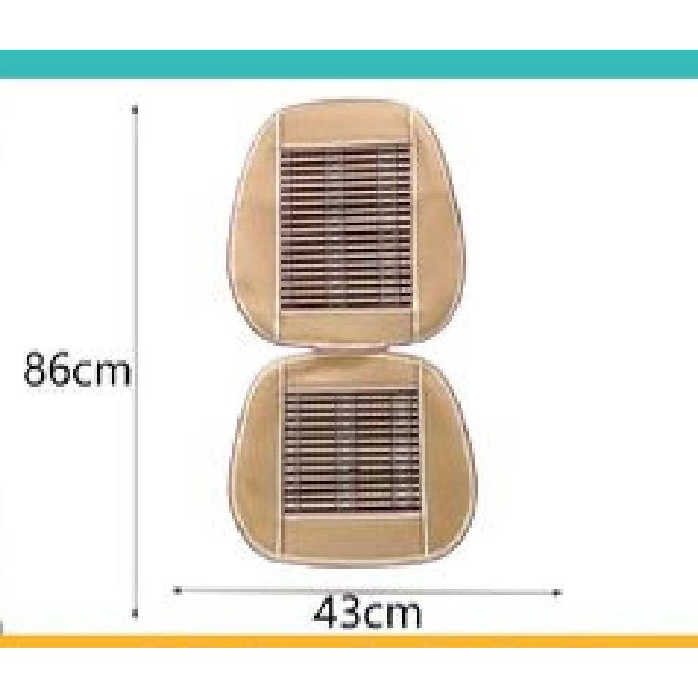 Trade Shop - Coprisedile Singolo Auto Universale Areato Legno Bambù Schienale 86x43cm Cx-8235 -