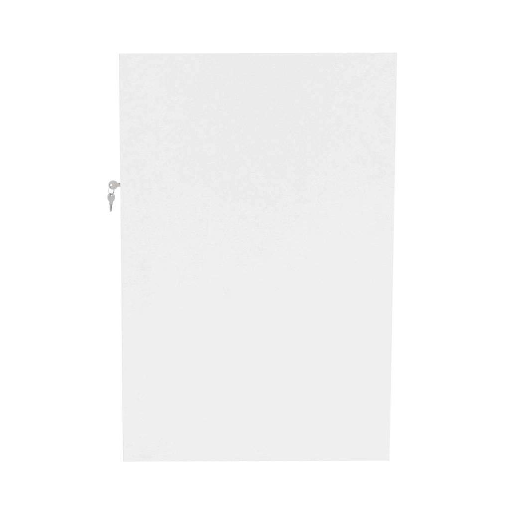 Bancone LED Bianco B900 con Vetrina, Ante Scorrevoli e Ripiani – Bloccabile