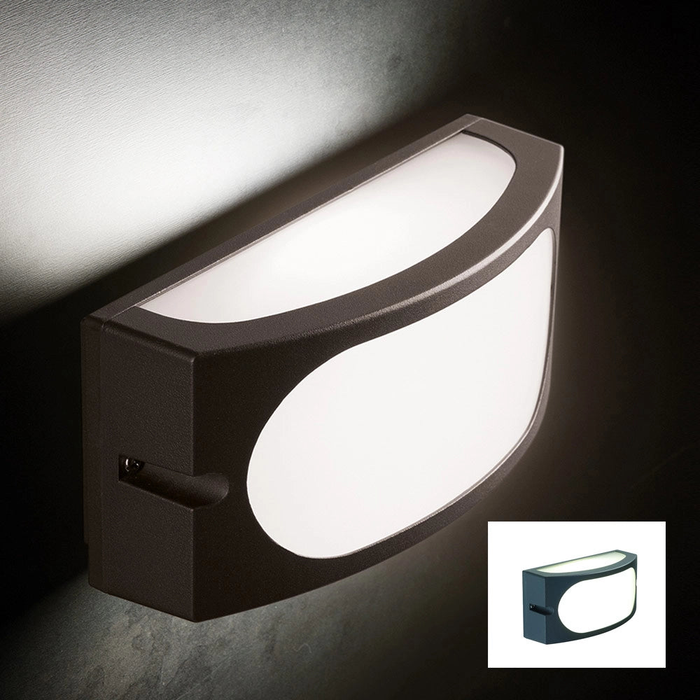 Lampada Applique da Esterno a Parete Interno Giardino Dive Sovil Colore: Grigio