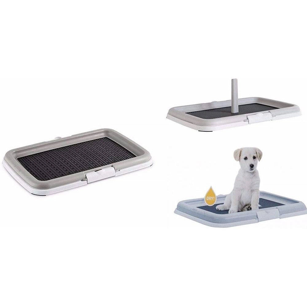Trade Shop - Dog Toilette Cani Lettiera Puppy Training Wc Lavabile 3 Livelli Bisogni 39x59x5cm Torretta -