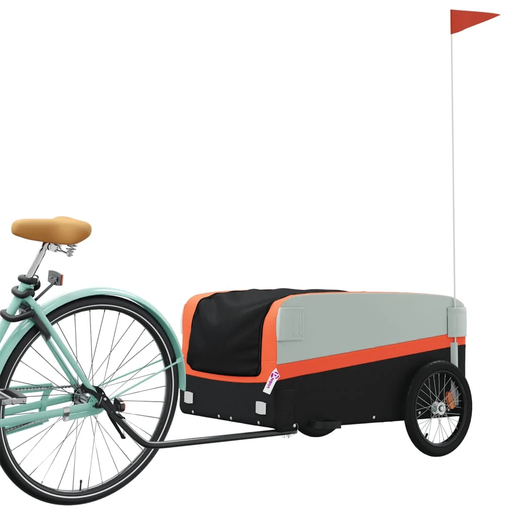 Rimorchio per trasporto biciclette capacità 45 kg ferro arancione 02_0044168