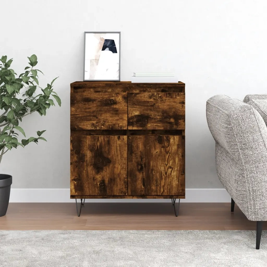 Credenza-Buffet-Armadio da cucina Rovere Fumo 60x35x70 cm in Legno Multistrato 210578