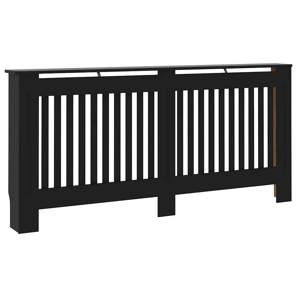 Copertura per Radiatore Nera 172x19x81,5 cm in MDF 288180