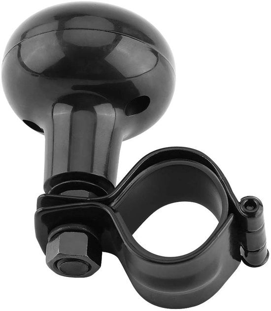 Pomello Sterzo Universale - Nero - Pomo Sterzo - Plastica/Metallo - 135 g - Versione Spessa - Pomo Sterzo