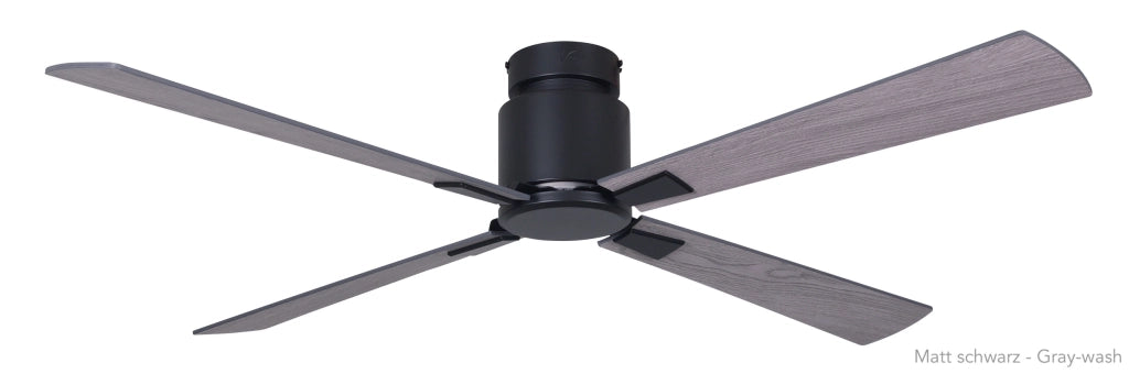 Vam Ventilatore da soffitto a risparmio energetico FACTORY Wi-Fi nero 132 cm telecomando 6 velocità