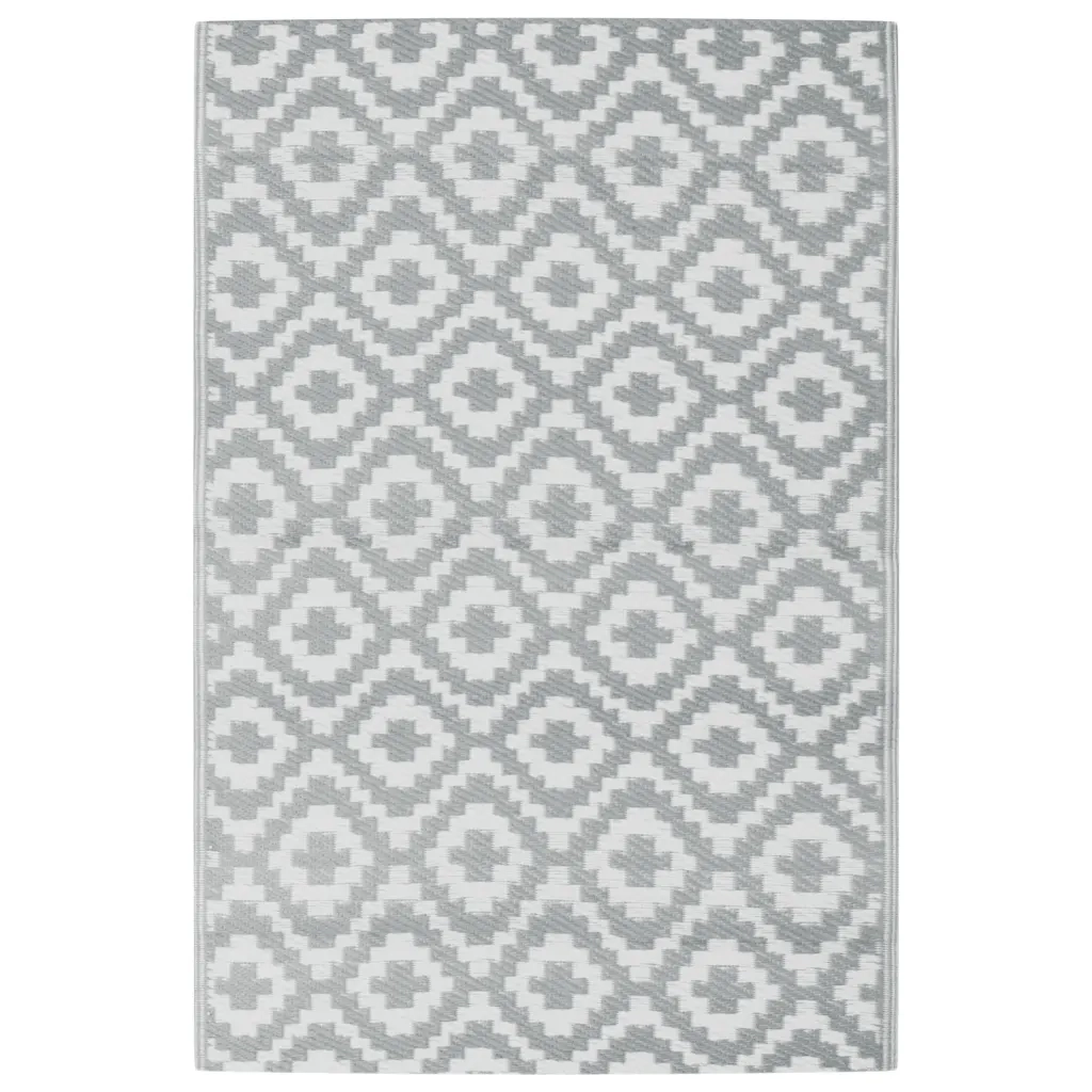 Tappeto da Esterni ARAKIL Grigio 120x180 cm in PP 368552
