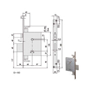 Serratura Infilare Ferro 57255-60-0 Cisa