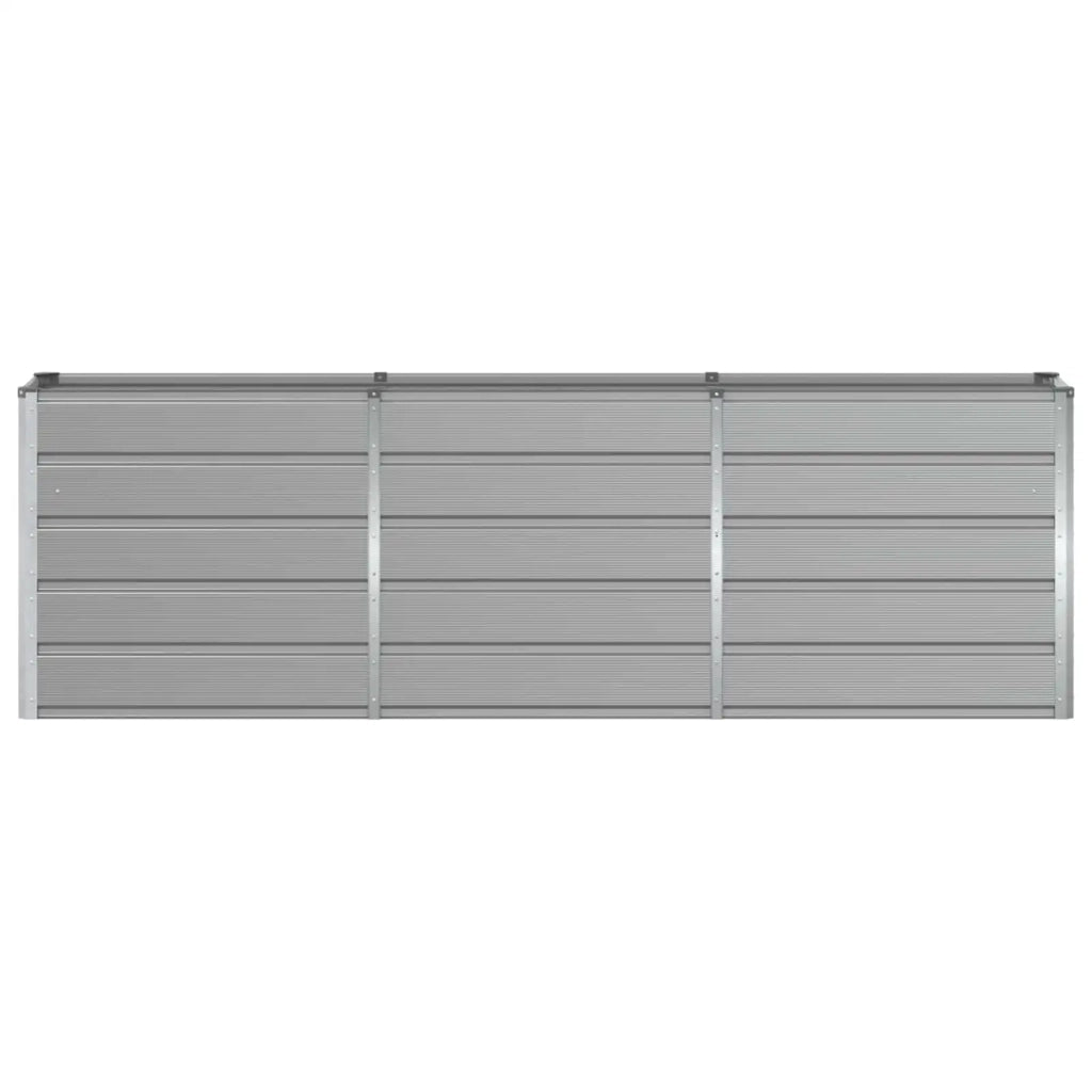 Fioriera Grigio chiaro 240 x 40 x 75 cm Acciaio