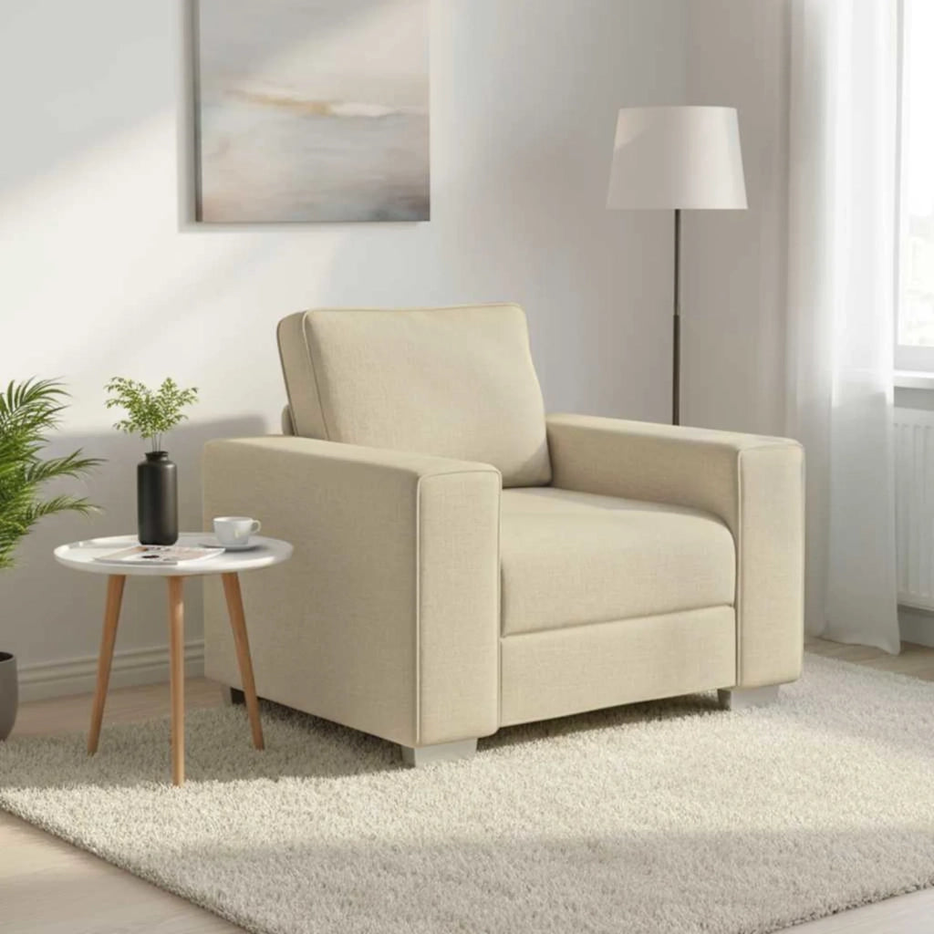 Poltrona | Sedia Relax Sofa Crema 100 cm Tessuto